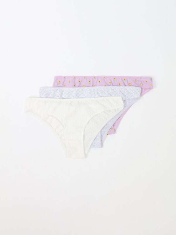 Pack of 3 printed cotton classic briefs - Underwear - UNDERWEAR ...