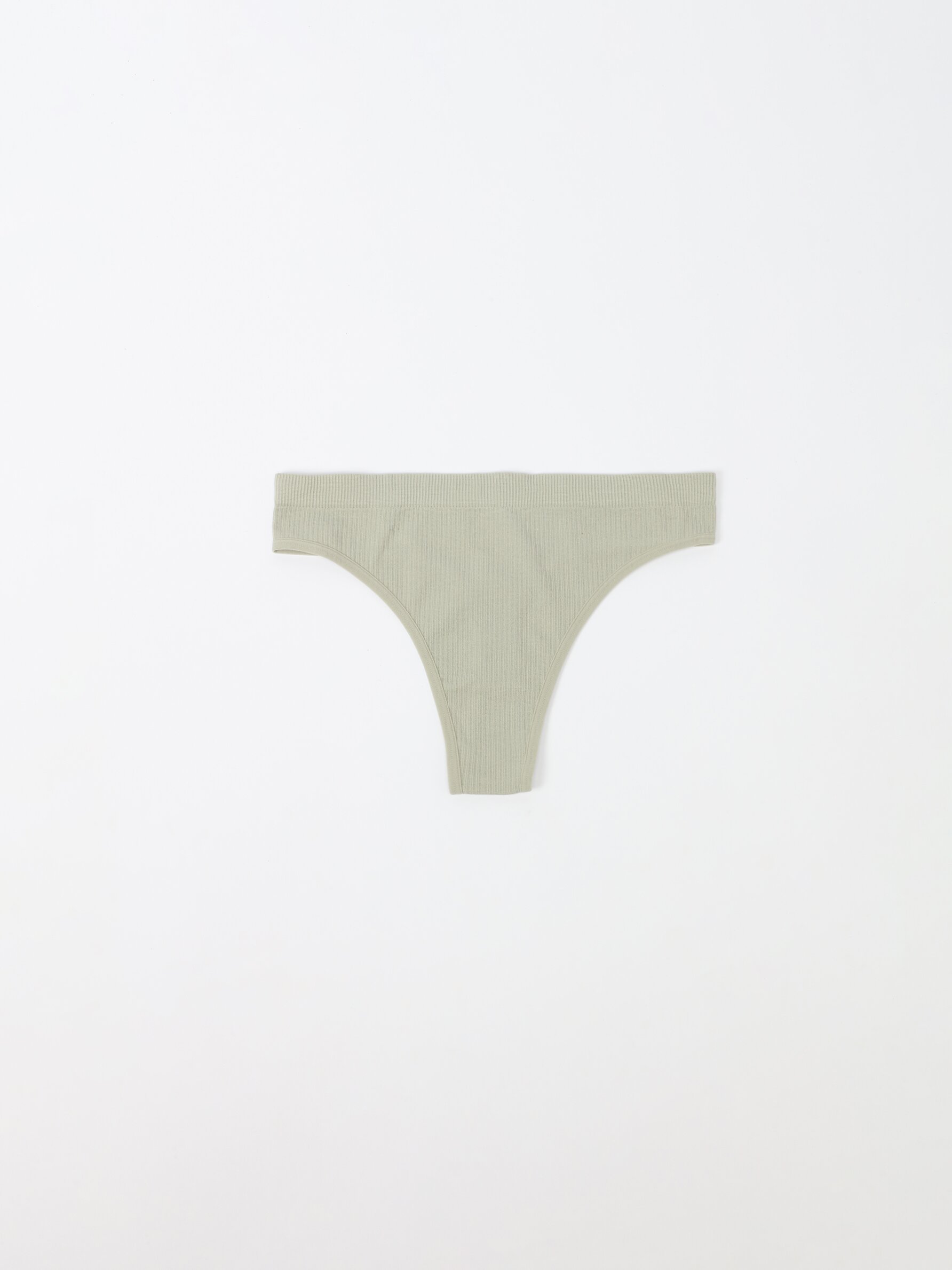 Pack of 2 seamless ribbed thongs - Brazilian Briefs - Underwear - CLOTHING  - Woman 