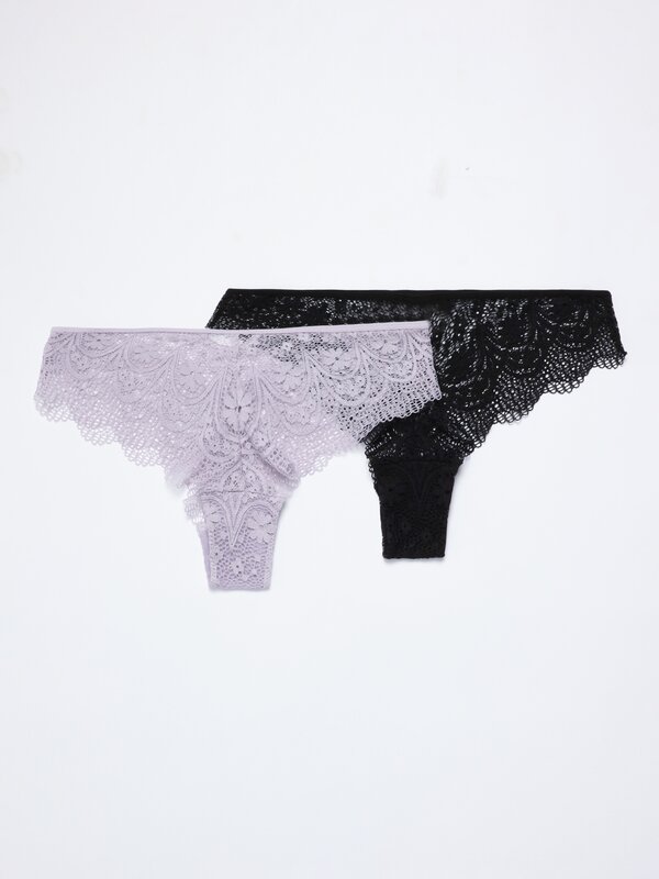 Pack of 2 lace briefs
