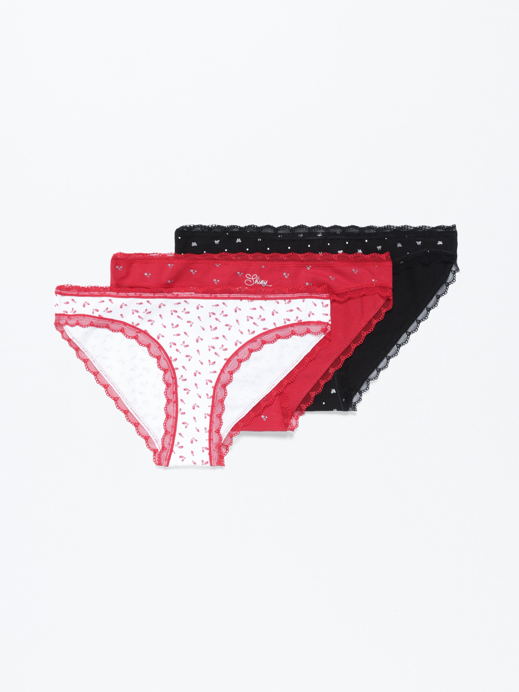 Cotton blend and lace classic briefs