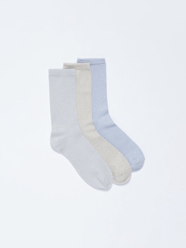 Pack of 3 pairs of shimmer socks