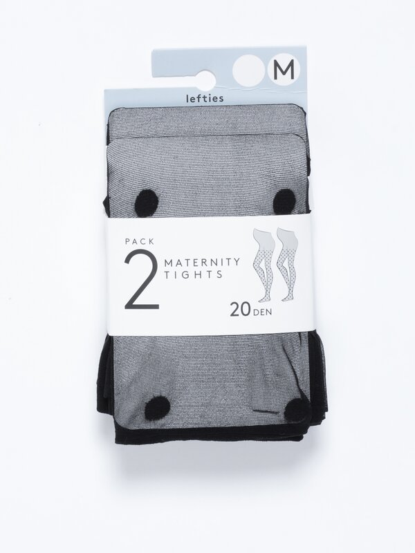 2'li 20 denye desenli hamile külotlu çorap paketi