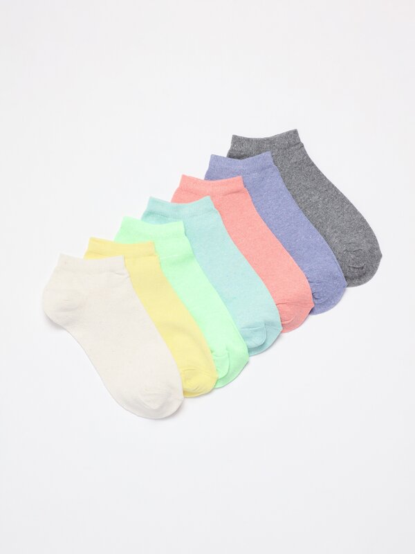 Pack de 7 pares de calcetíns curtos