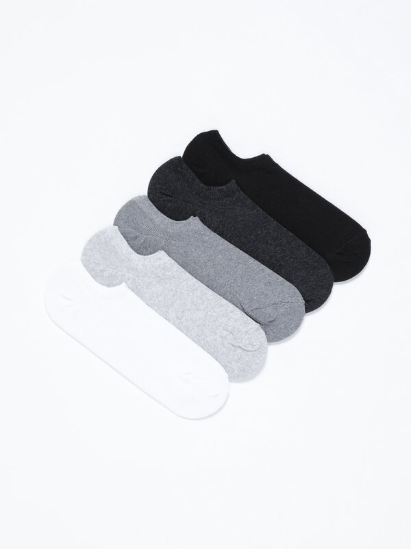 Pack de 5 pares de calcetíns tipo invisibles