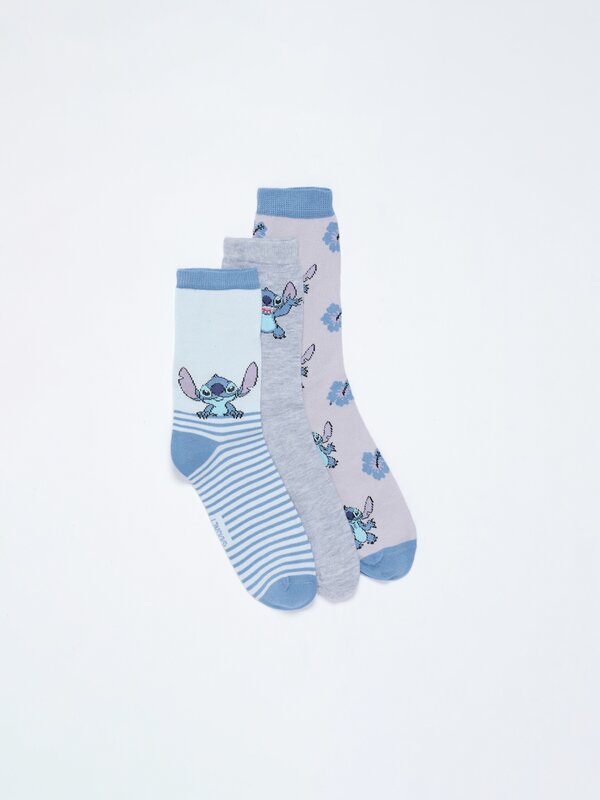 Pack de 3 calcetines largos de Lilo & Stitch ©Disney
