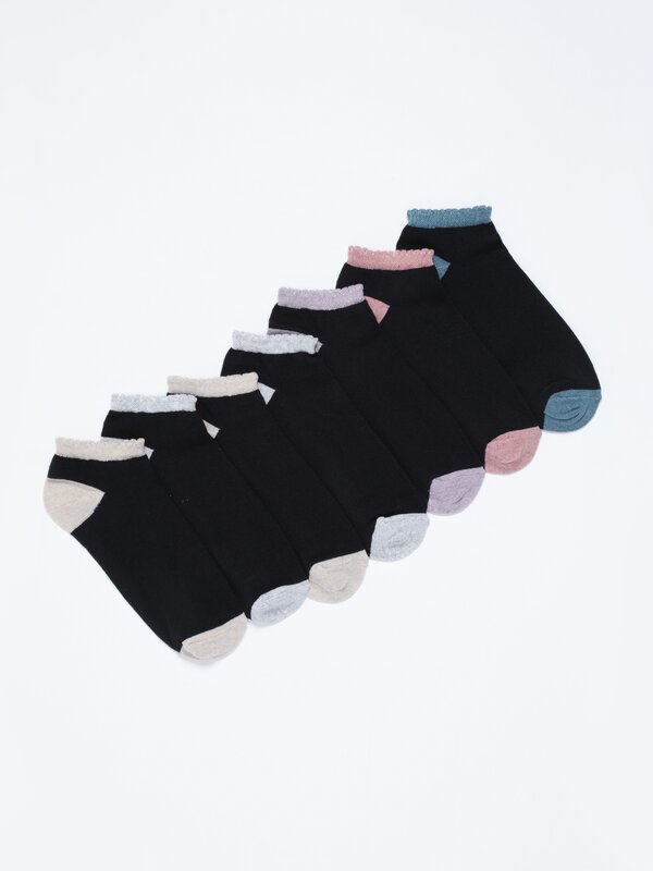 Pack of 7 pairs of short socks