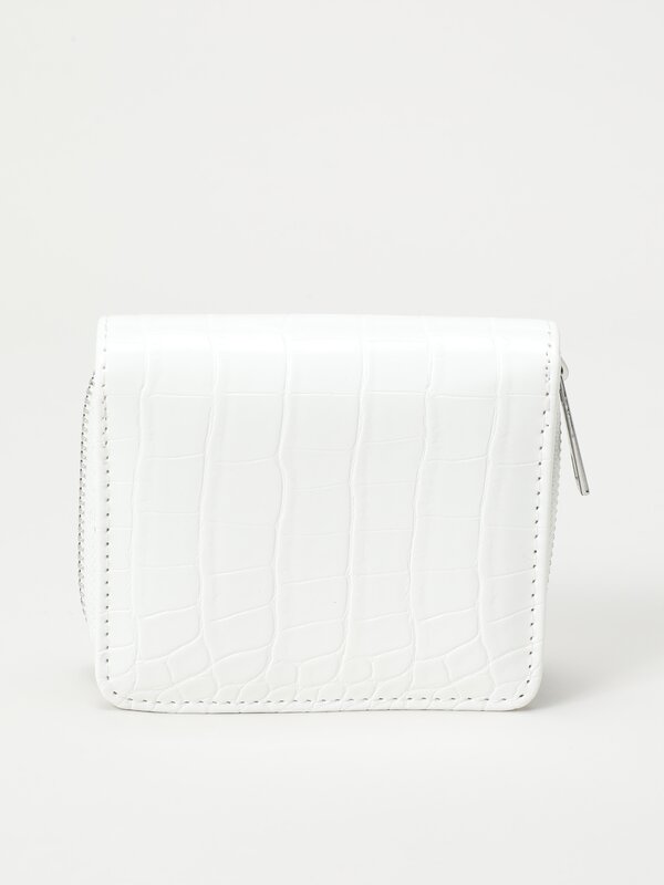 Embossed faux leather purse