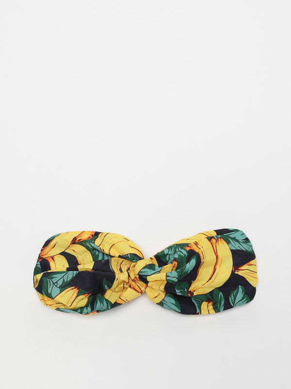 Banana print headband