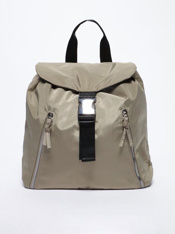 Large backpack with zips
