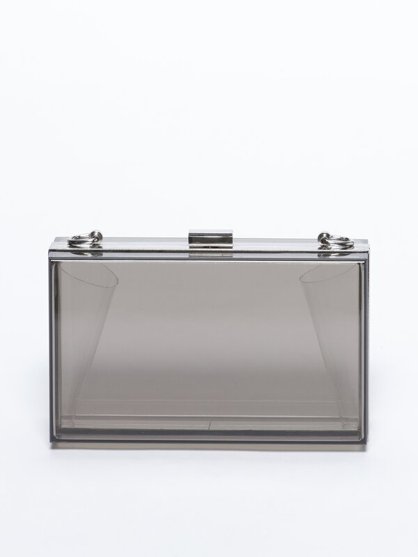 Bolso transparente tipo caja