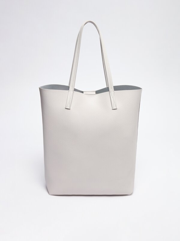 Faux leather tote bag