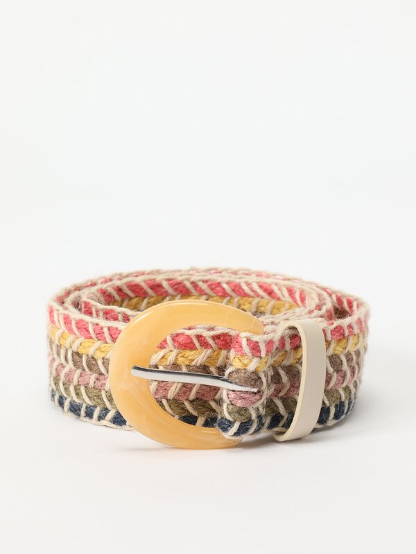 Colourful linen belt