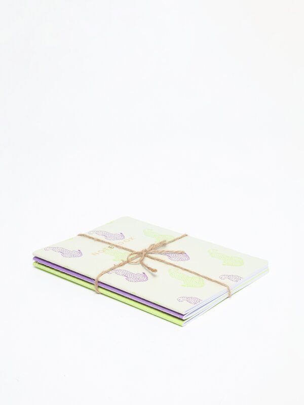 Pack of 3 contrast notebooks