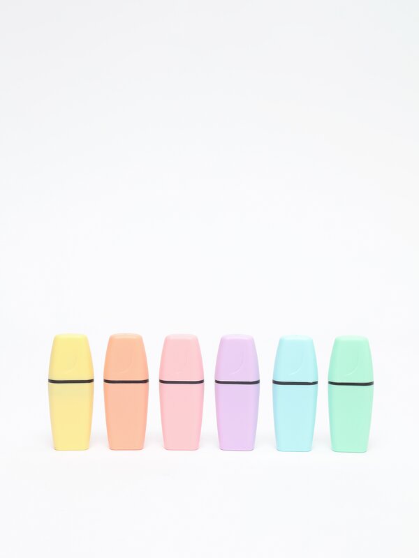 Pack of 6 small highlighters