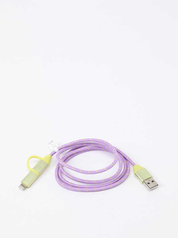 Double-head lightning cable/USB-C to USB-A