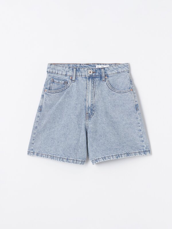 Mom denim Bermuda shorts