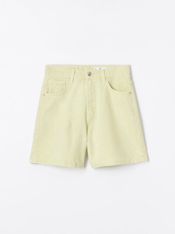 Mom denim Bermuda shorts
