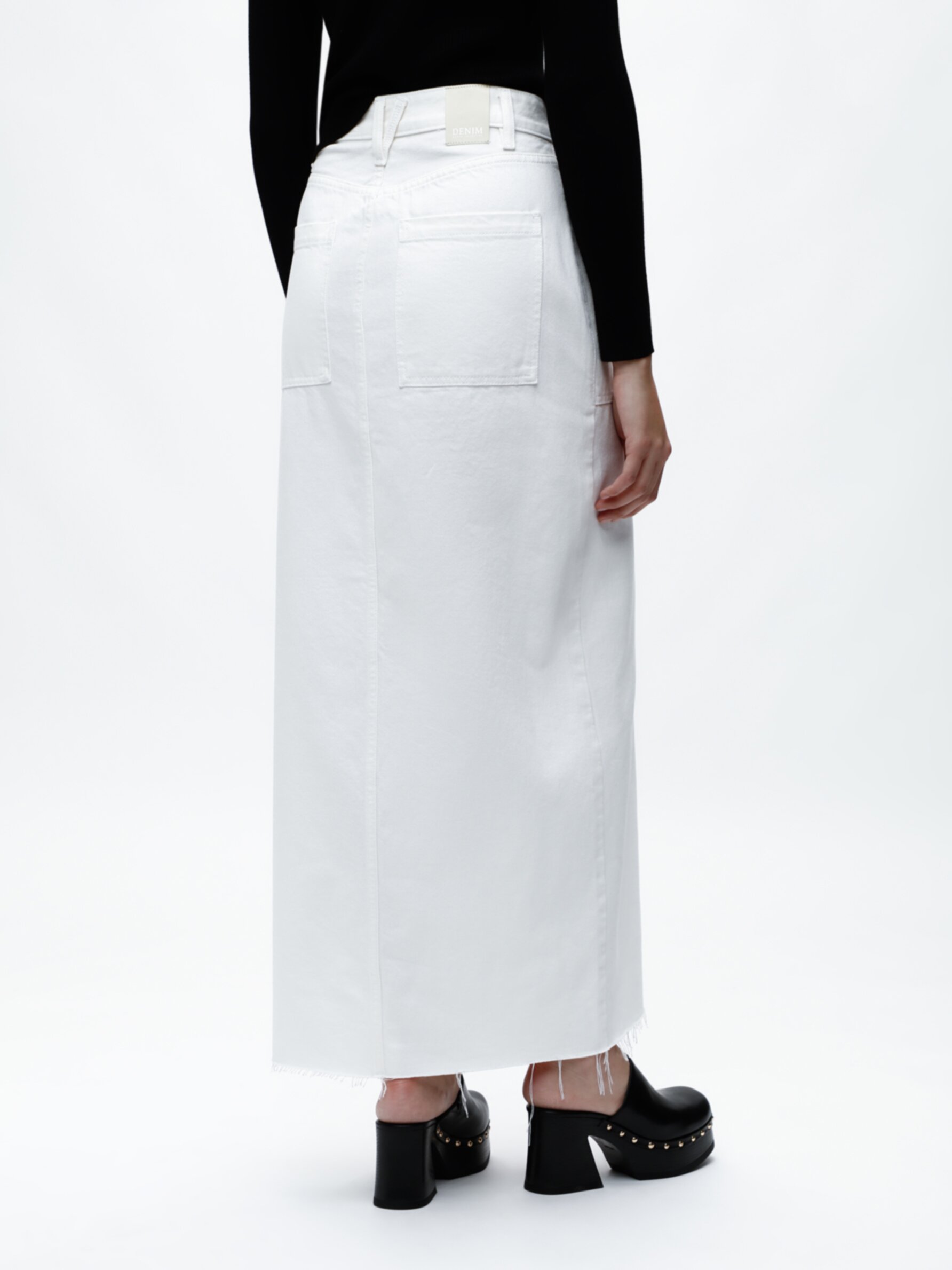 White denim 2024 skirt topshop