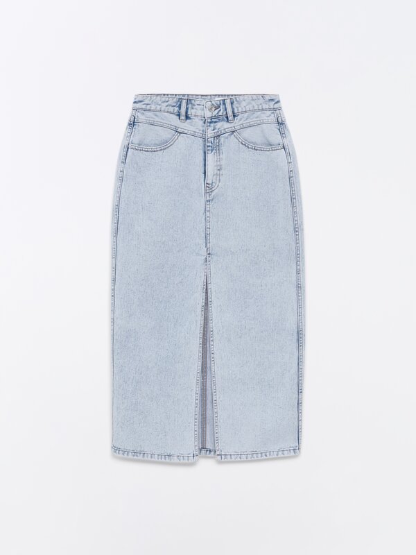 Midi skirt with slit