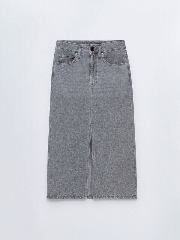 Falda midi denim