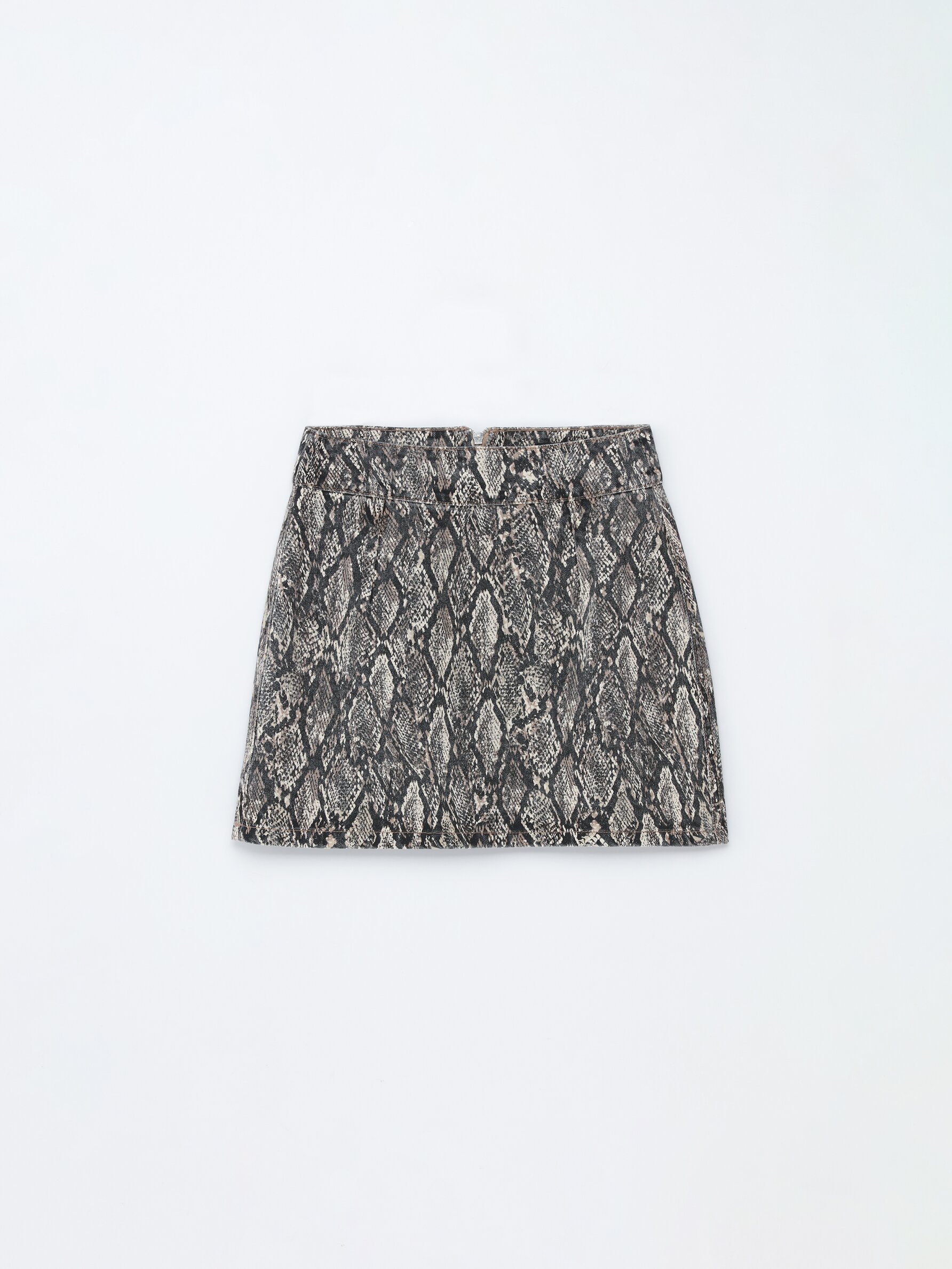 Animal sales denim skirt