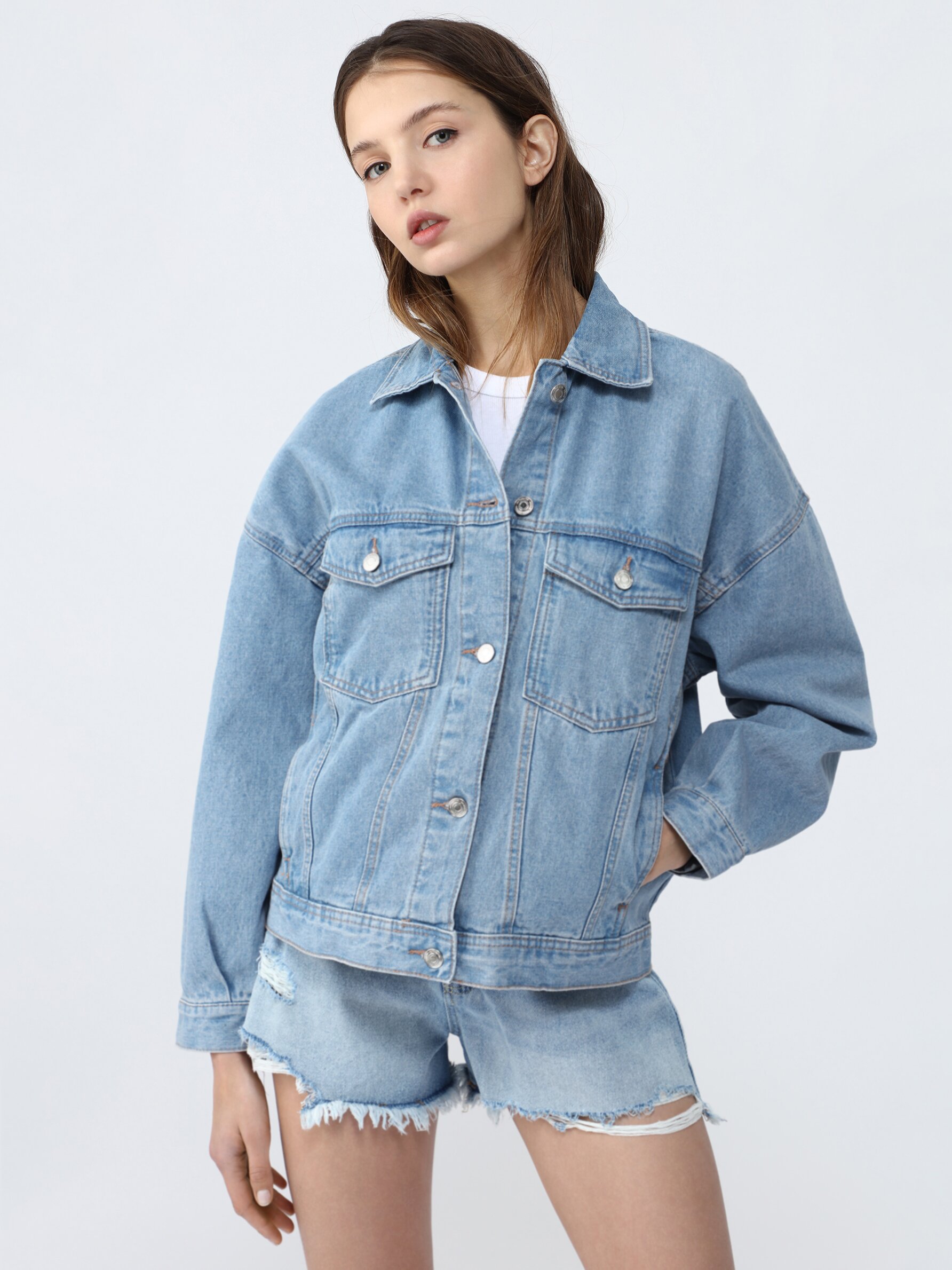 Topshop oversized denim on sale jacket