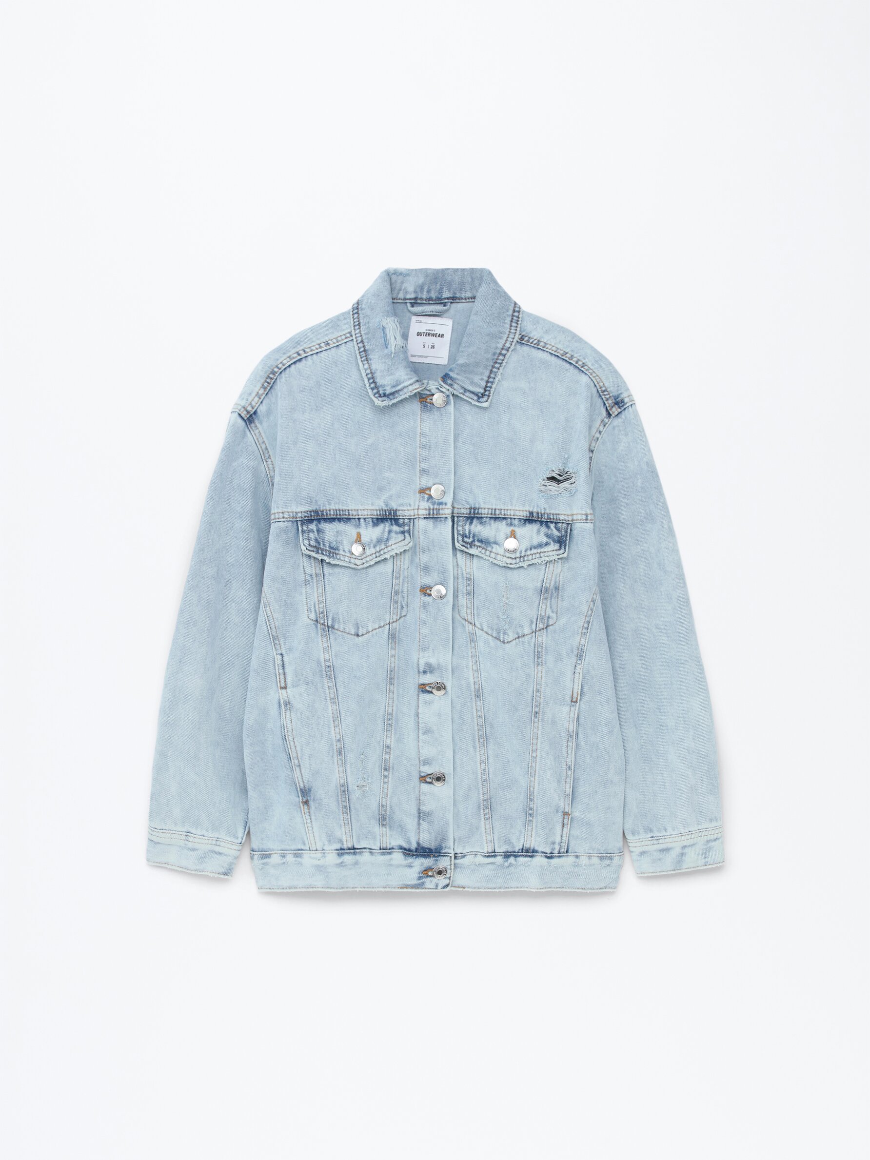 H&m ripped outlet denim jacket