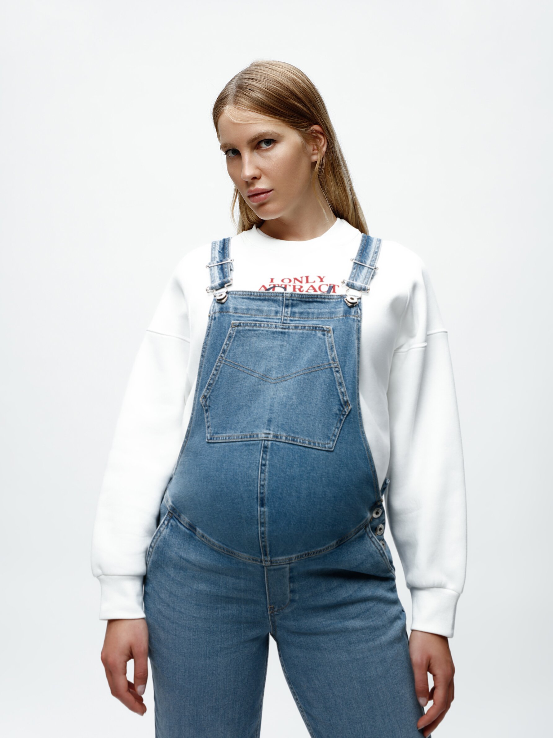 Maternity store cotton dungarees