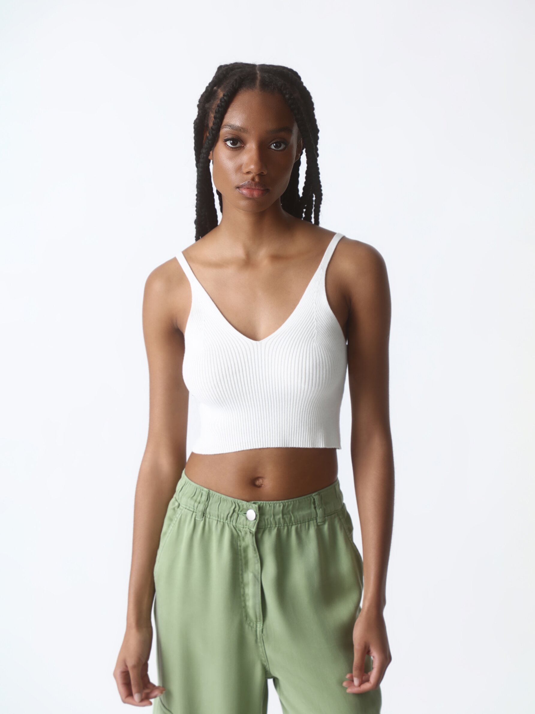 Knit crop top - Knit - CLOTHING - Woman 