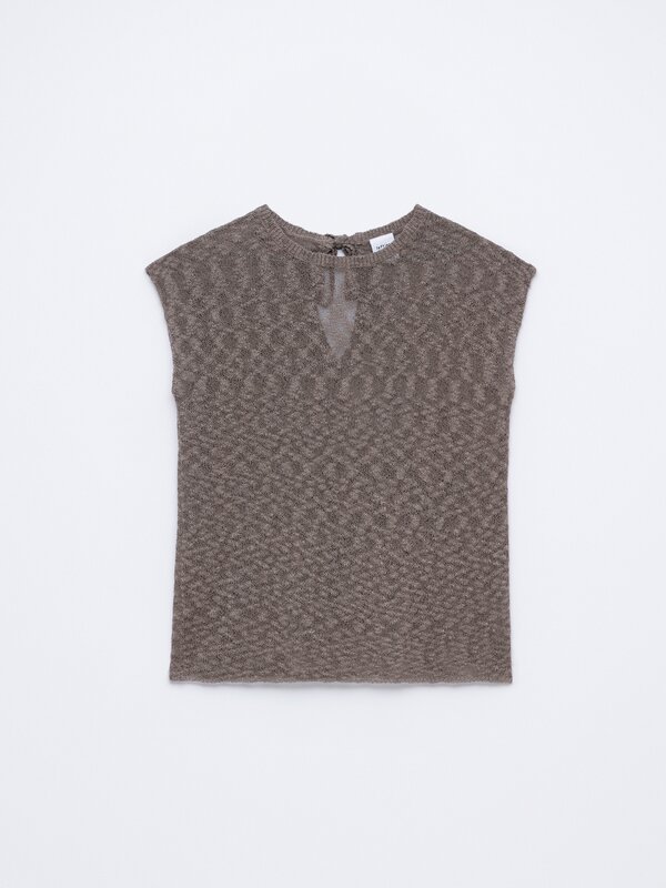 Rustic knit T-shirt