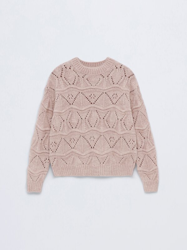 Open knit sweater