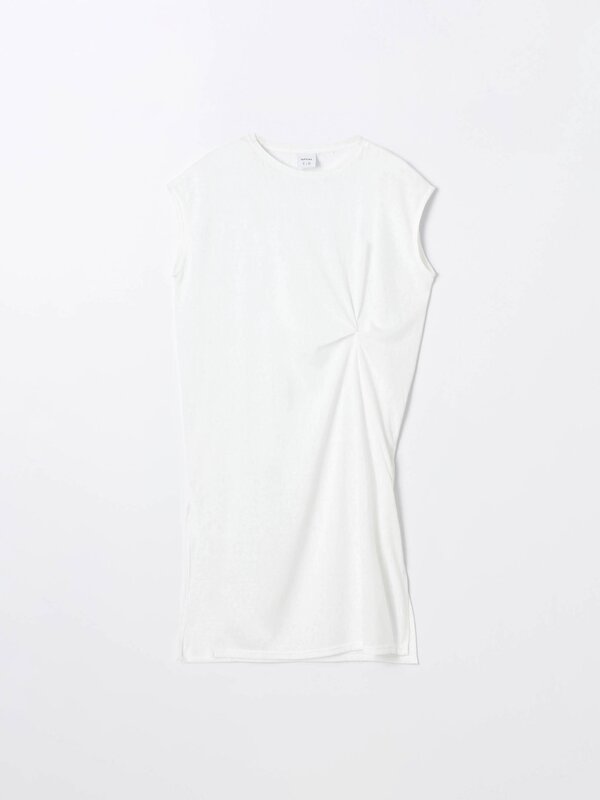 Dress with side knot