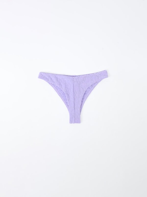 Terry-effect bikini top