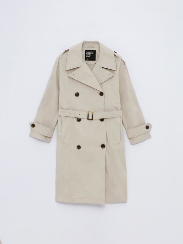 Long belted trench coat - Trench Coats - Coats | Jackets - CLOTHING ...