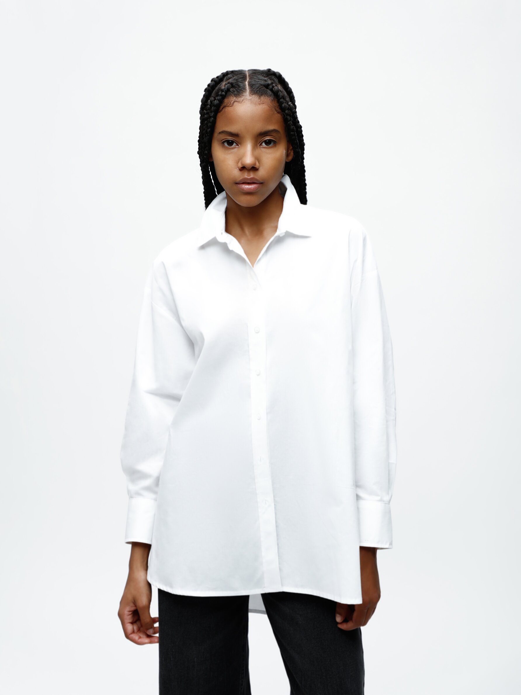 Camisa oversize store blanca mujer