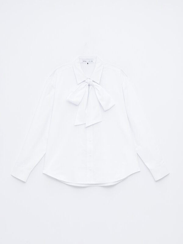 Shirt with tied detail