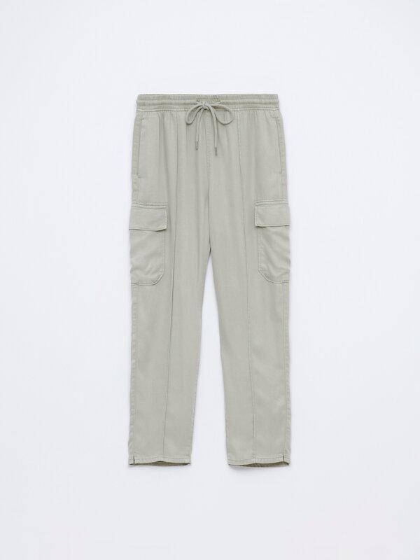 Rustic cargo jogger trousers