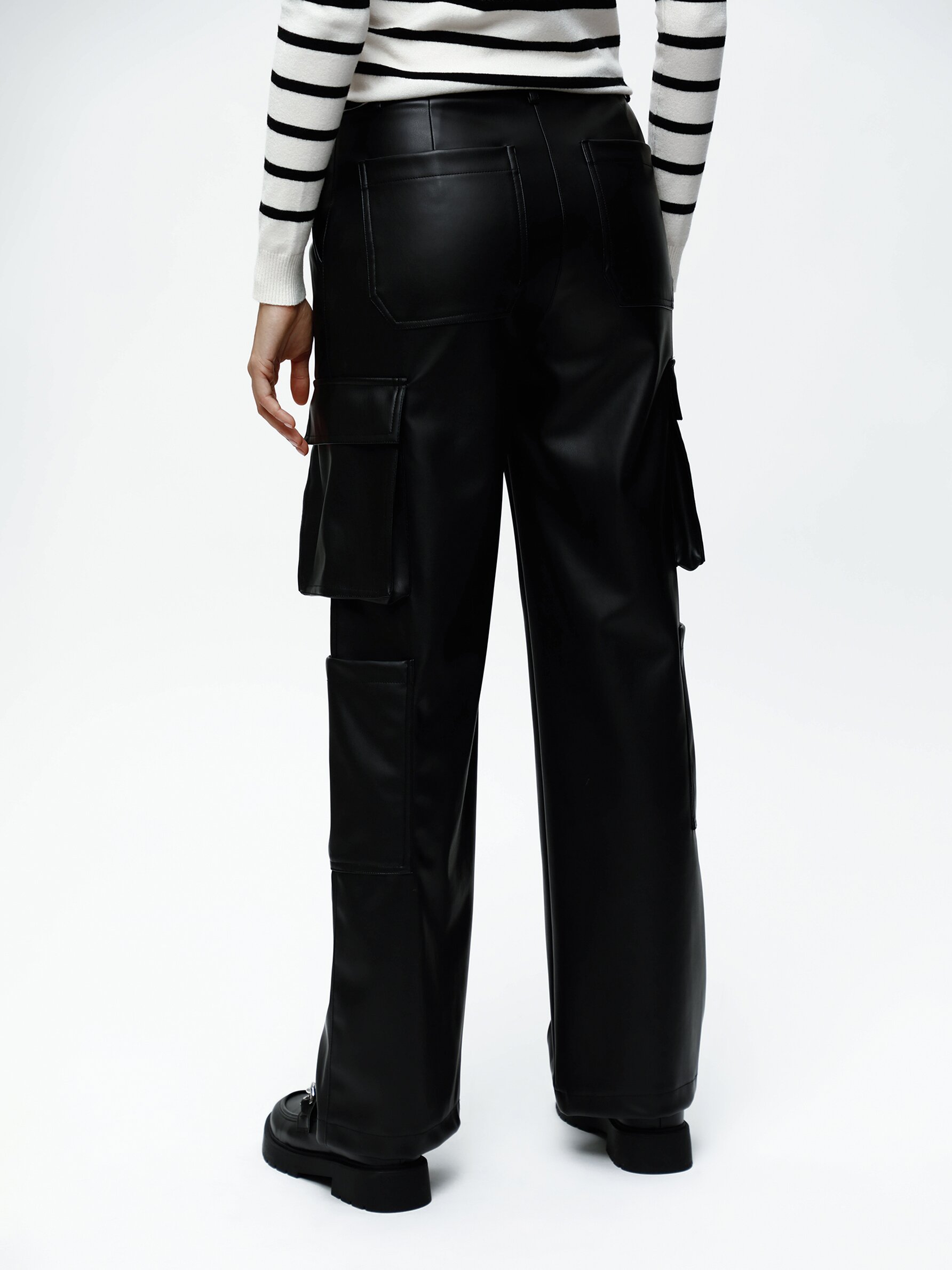 Cargo trousers in vegetable-tanned water buffalo nappa leather with an  adjustable hem | EMPORIO ARMANI Man