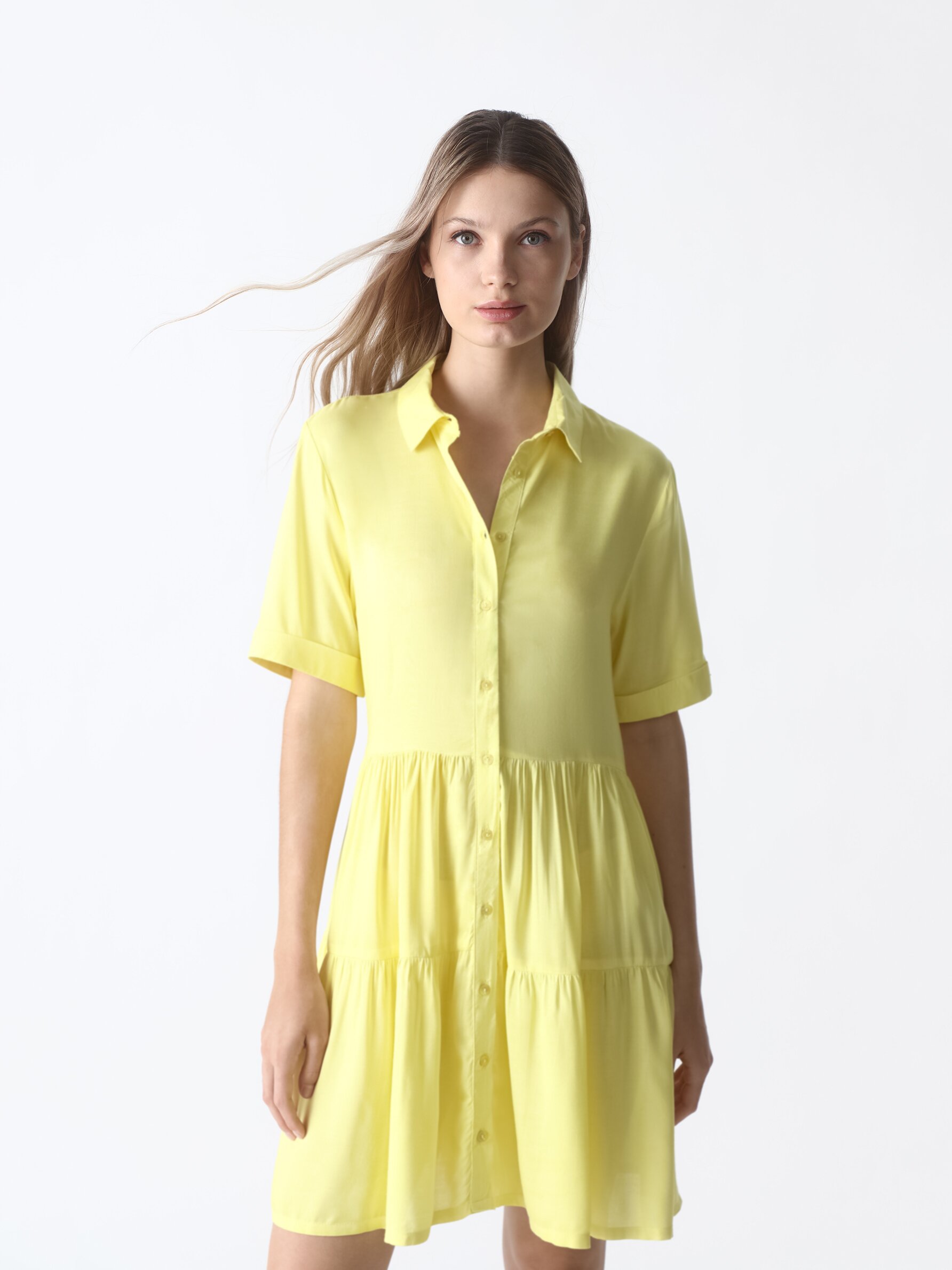 Vestido discount camisero amarillo