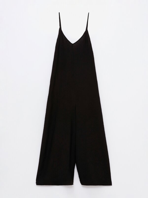 Textured strappy jumpsuit
