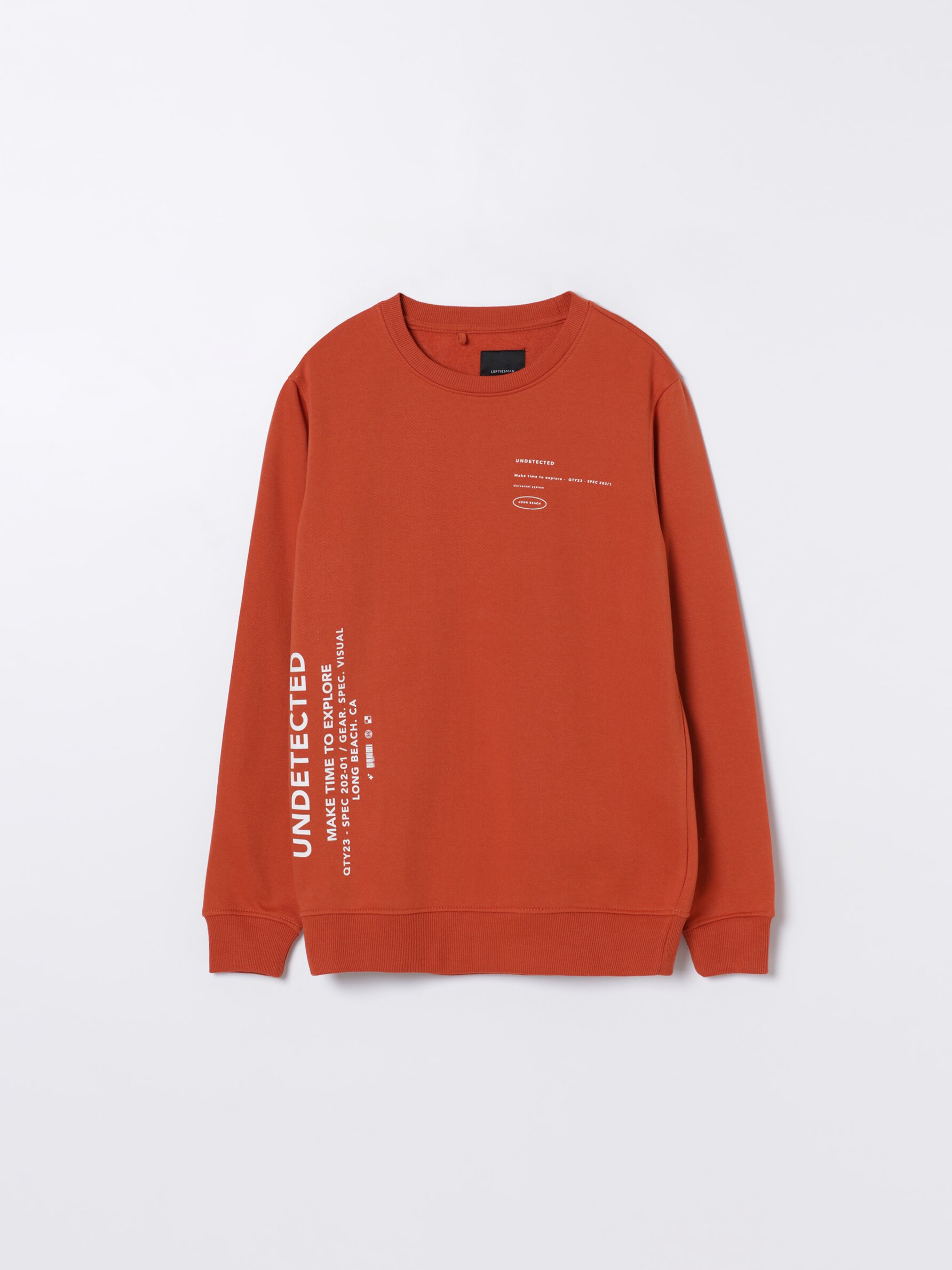 Orange crewneck cheap sweatshirt