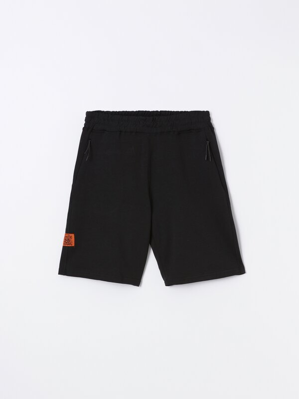 Plush Bermuda shorts