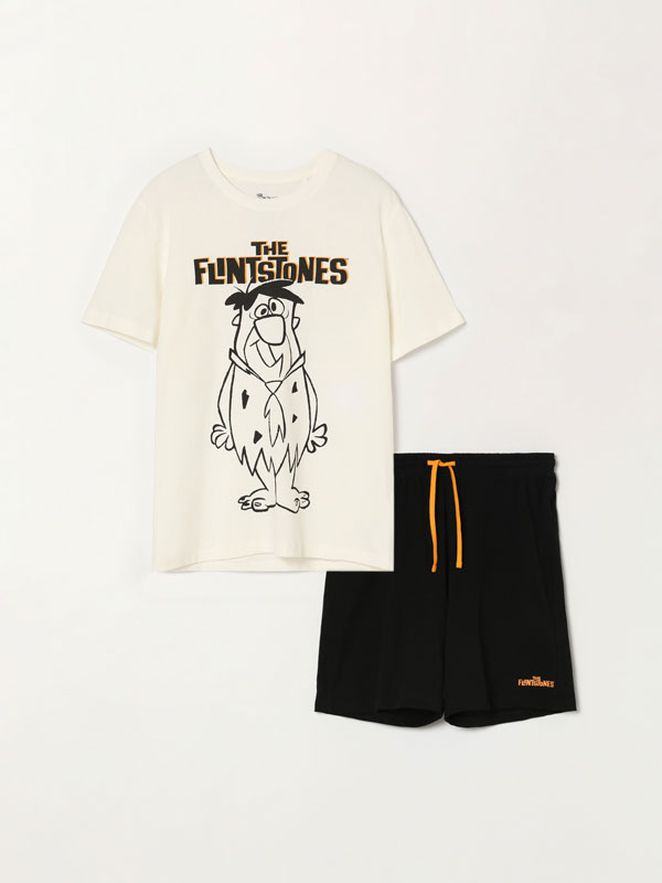 Short pyjama set with a The Flintstones © &™ WARNER BROS print