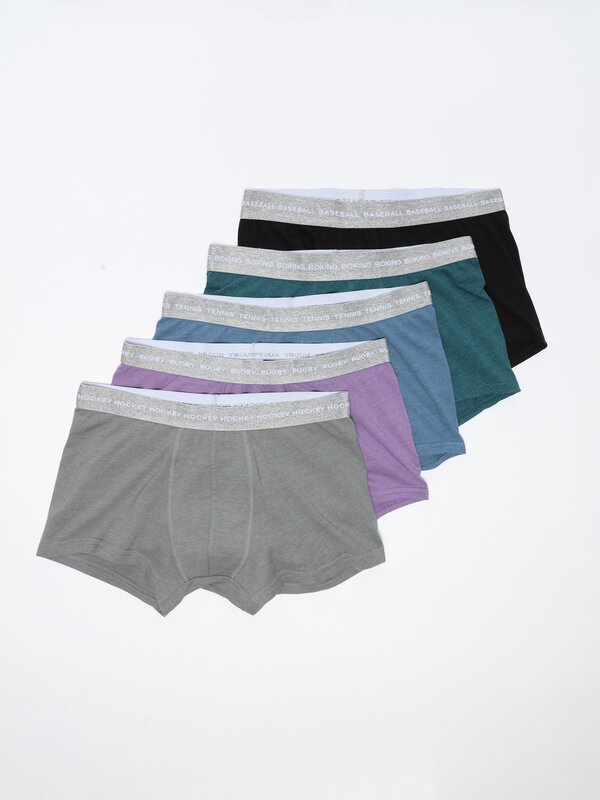 Pack of 5 plain boxers