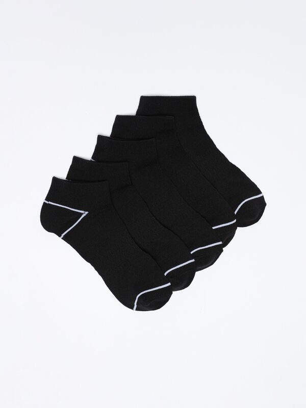 Pack of 5 sporty ankle socks
