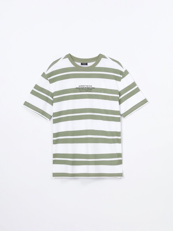 Stripe print T-shirt