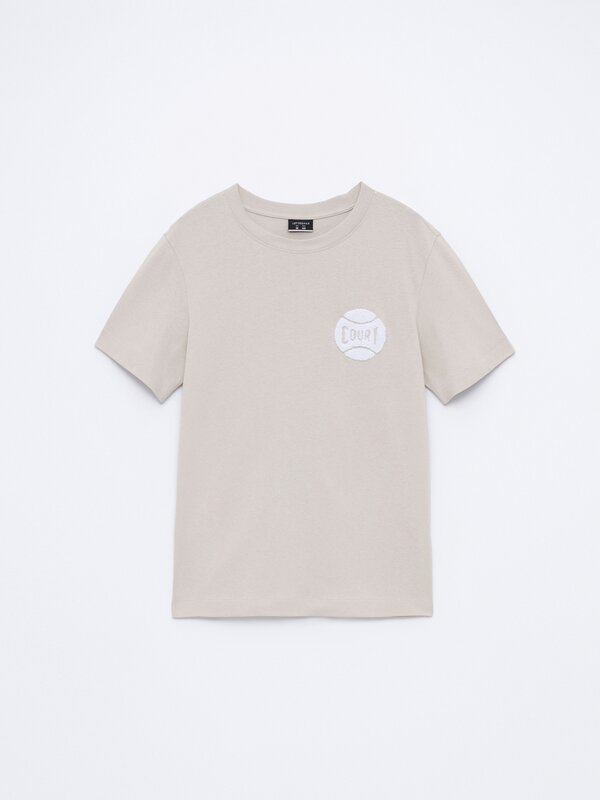 Embroidered terry T-shirt