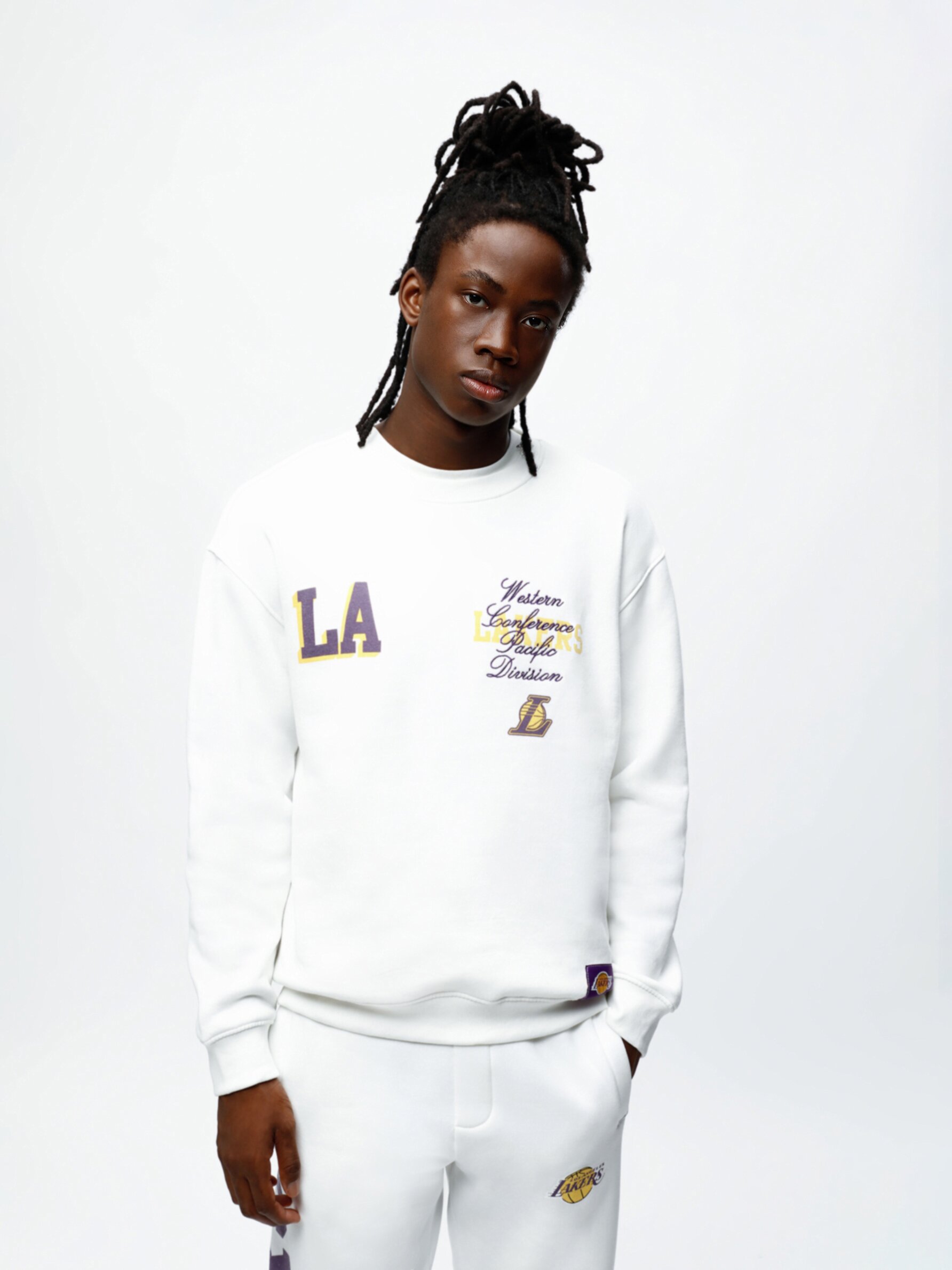 Sudadera outlet lakers blanca