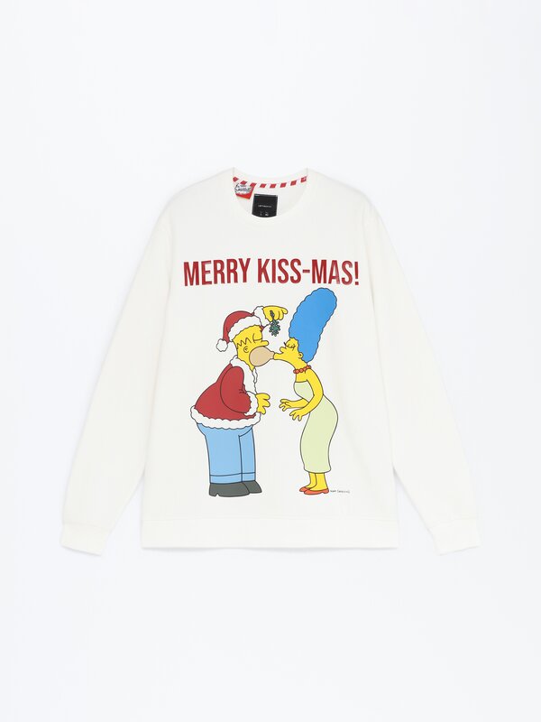Yılbaşı temalı The Simpsons™ baskılı sweatshirt