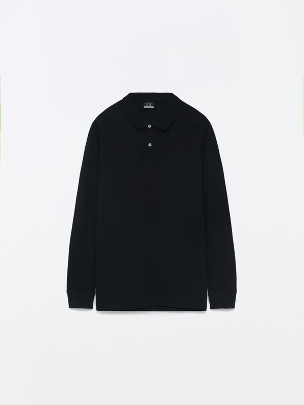 Basic long sleeve polo shirt